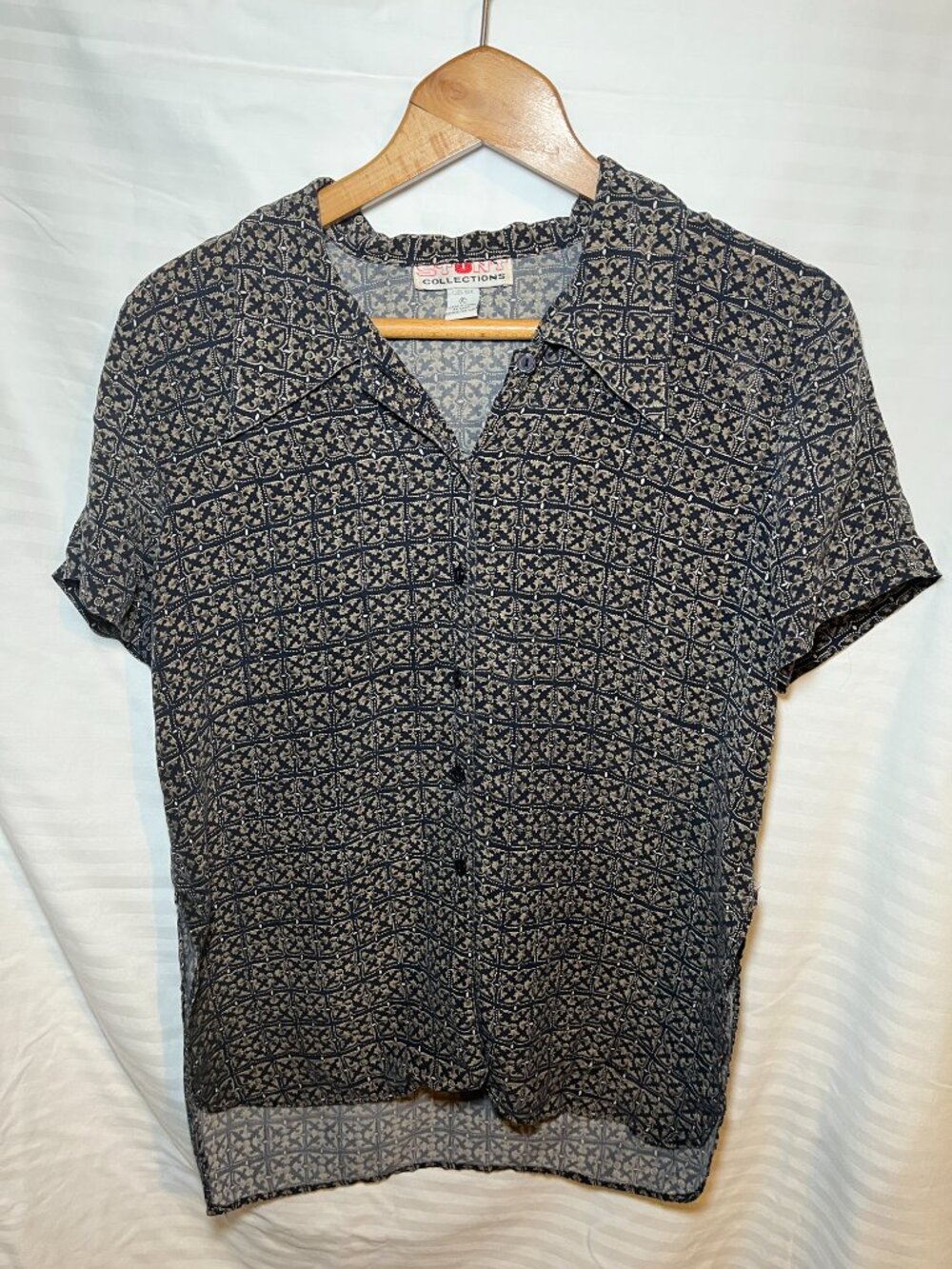 Stunt Collections Silk Blouse Size Small